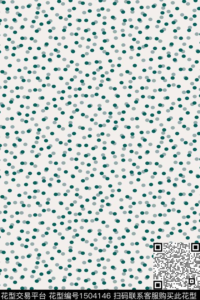 小清新真丝波点数码印花华亿平台下载（图片编号: 1504146） - 瓦栏（Walan）