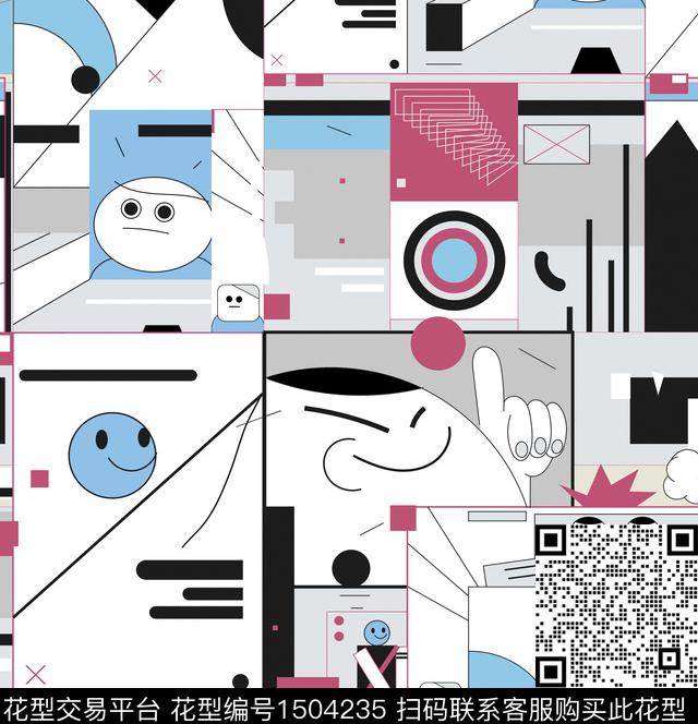 企鹅眼睛猴子数码印花华亿平台下载（图片编号: 1504235） - 瓦栏（Walan）