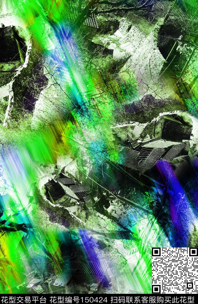 绚丽光感荧光色数码印花华亿平台下载（图片编号: 150424） - 瓦栏（Walan）