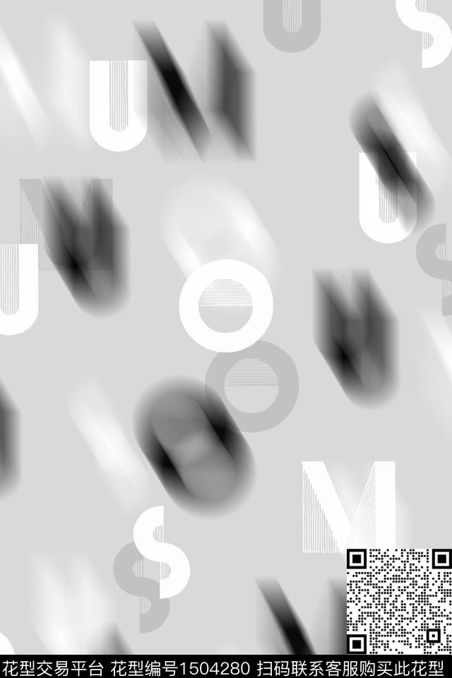 字母男装大牌风数码印花华亿平台下载（图片编号: 1504280） - 瓦栏（Walan）