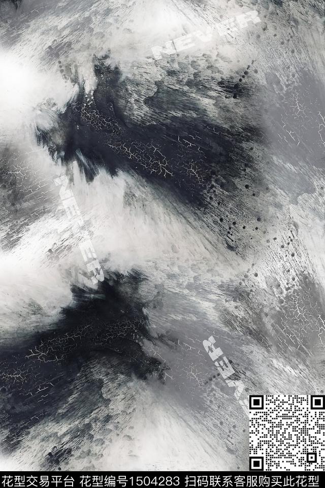 字母肌理男装数码印花华亿平台下载（图片编号: 1504283） - 瓦栏（Walan）