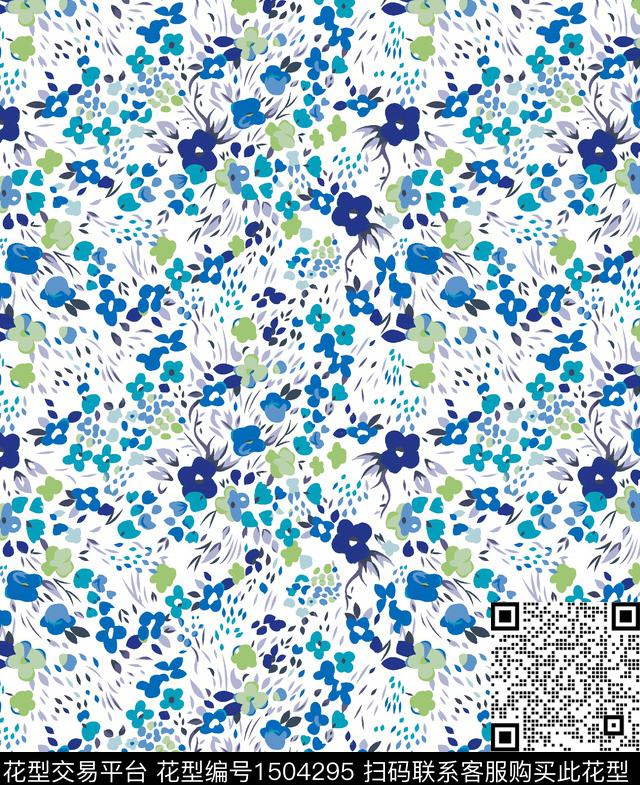 定位花花卉大牌风数码印花华亿平台下载（图片编号: 1504295） - 瓦栏（Walan）