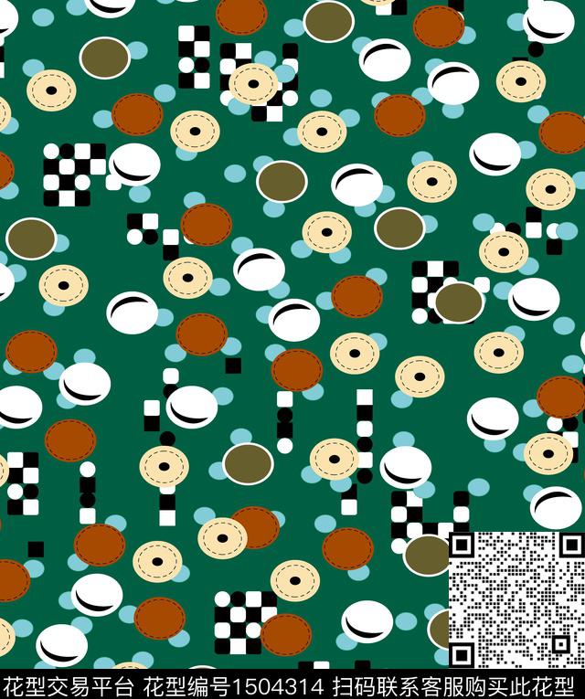 连衣裙圆形女装数码印花华亿平台下载（图片编号: 1504314） - 瓦栏（Walan）