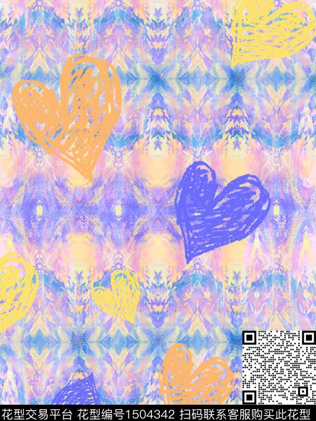 时尚大牌风炫彩数码印花华亿平台下载（图片编号: 1504342） - 瓦栏（Walan）