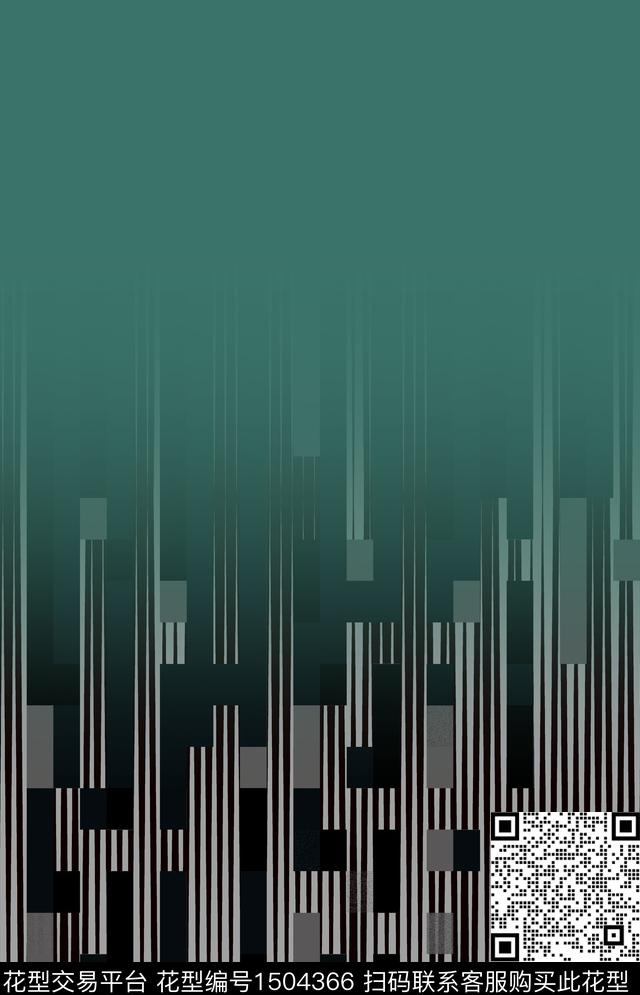 定位花几何大牌风数码印花华亿平台下载（图片编号: 1504366） - 瓦栏（Walan）