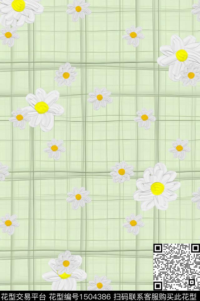 格子几何大牌风数码印花华亿平台下载（图片编号: 1504386） - 瓦栏（Walan）