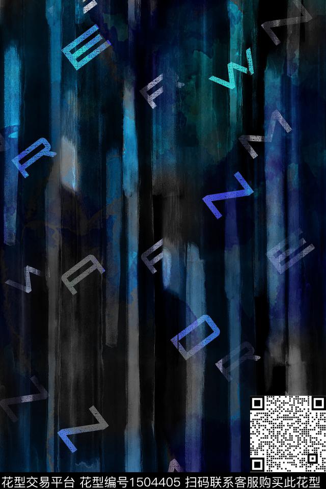字母肌理男装数码印花华亿平台下载（图片编号: 1504405） - 瓦栏（Walan）