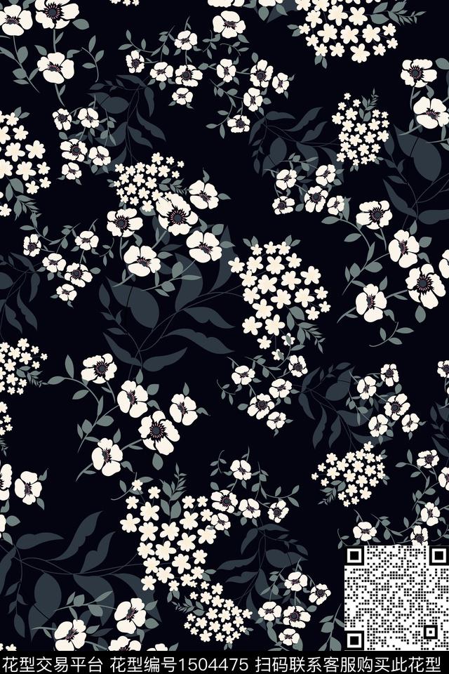 花卉小碎花数码印花华亿平台下载（图片编号: 1504475） - 瓦栏（Walan）