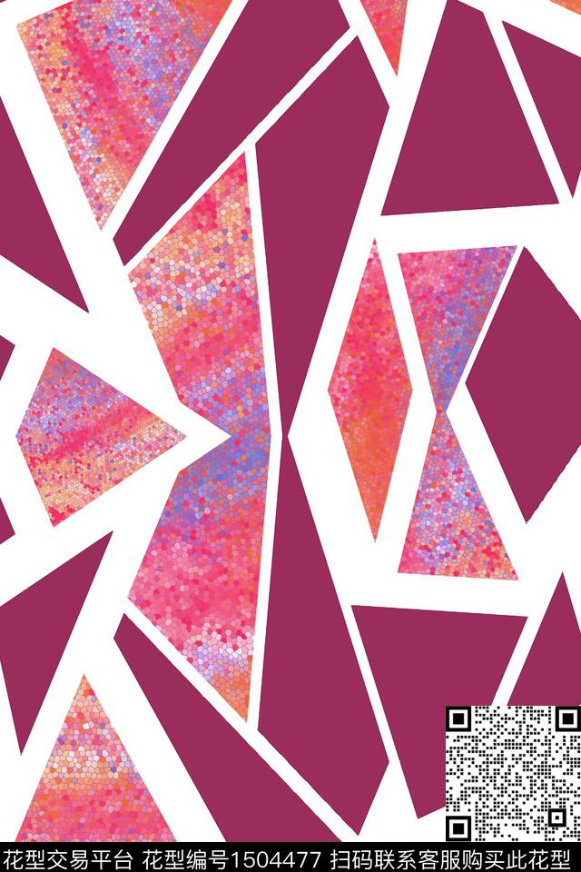 格子肌理几何数码印花华亿平台下载（图片编号: 1504477） - 瓦栏（Walan）