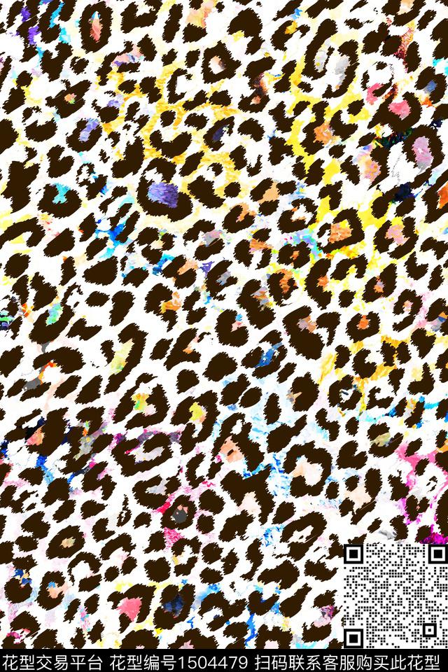 豹纹年轻女性数码印花华亿平台下载（图片编号: 1504479） - 瓦栏（Walan）
