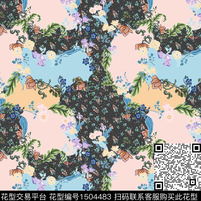大牌风植物小碎花数码印花华亿平台下载（图片编号: 1504483） - 瓦栏（Walan）