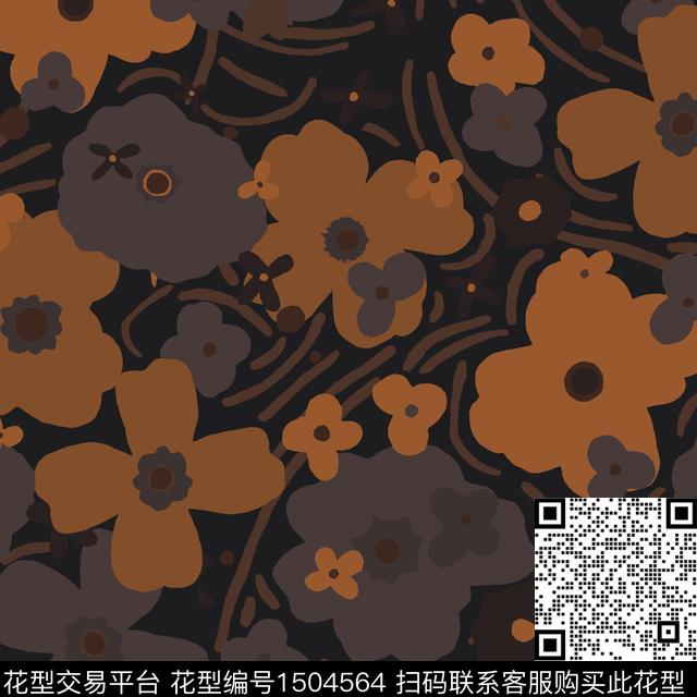 香云纱真丝中老年传统印花华亿平台下载（图片编号: 1504564） - 瓦栏（Walan）