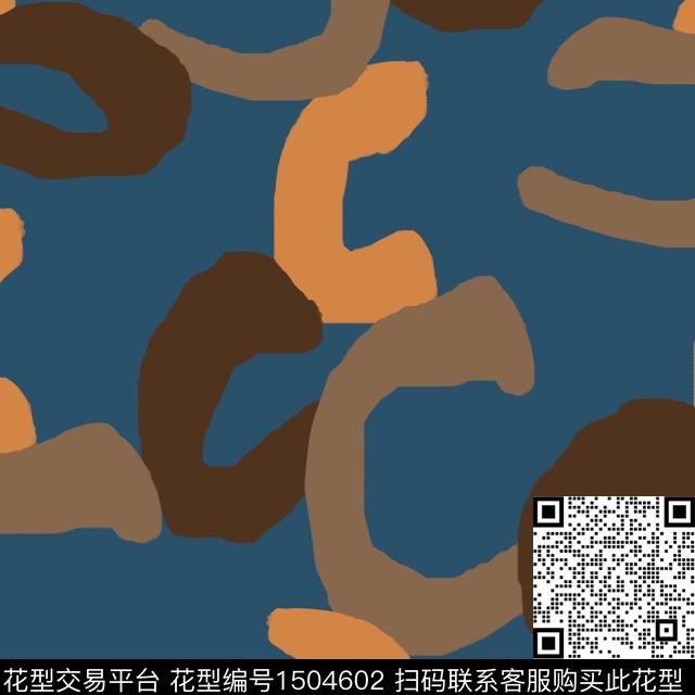 字母几何笔触传统印花华亿平台下载（图片编号: 1504602） - 瓦栏（Walan）