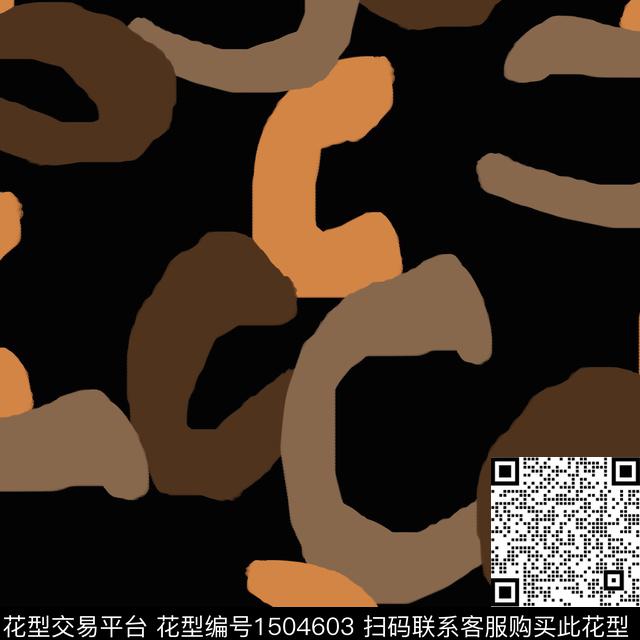 字母几何笔触传统印花华亿平台下载（图片编号: 1504603） - 瓦栏（Walan）