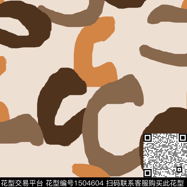 字母几何笔触传统印花华亿平台下载（图片编号: 1504604） - 瓦栏（Walan）