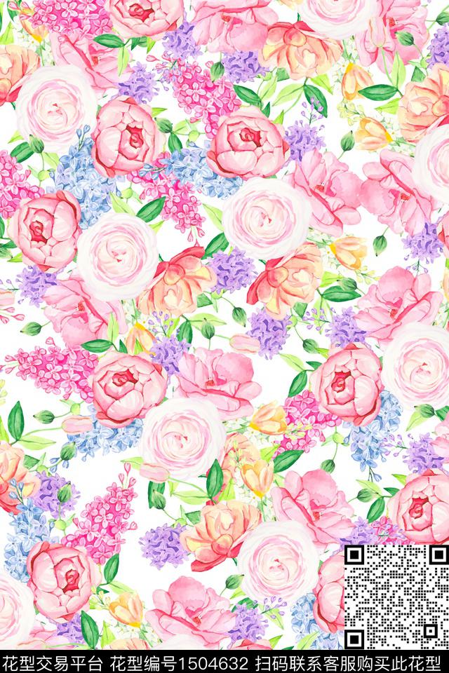 女装花卉小碎花数码印花华亿平台下载（图片编号: 1504632） - 瓦栏（Walan）