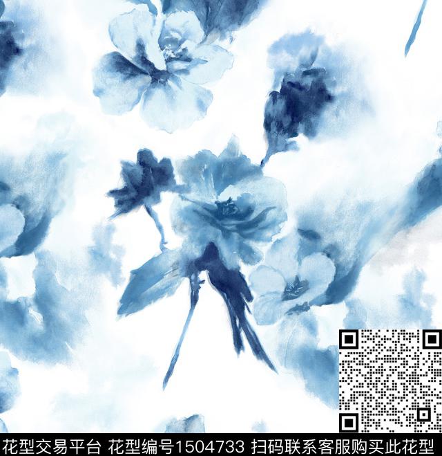 民族风花卉大牌风数码印花华亿平台下载（图片编号: 1504733） - 瓦栏（Walan）