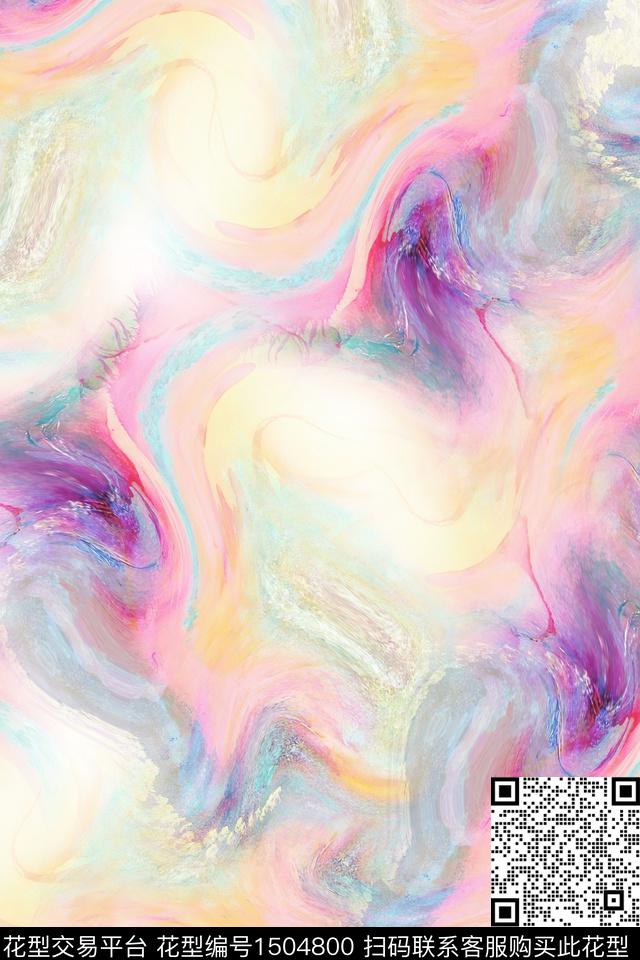 水彩肌理简约数码印花华亿平台下载（图片编号: 1504800） - 瓦栏（Walan）