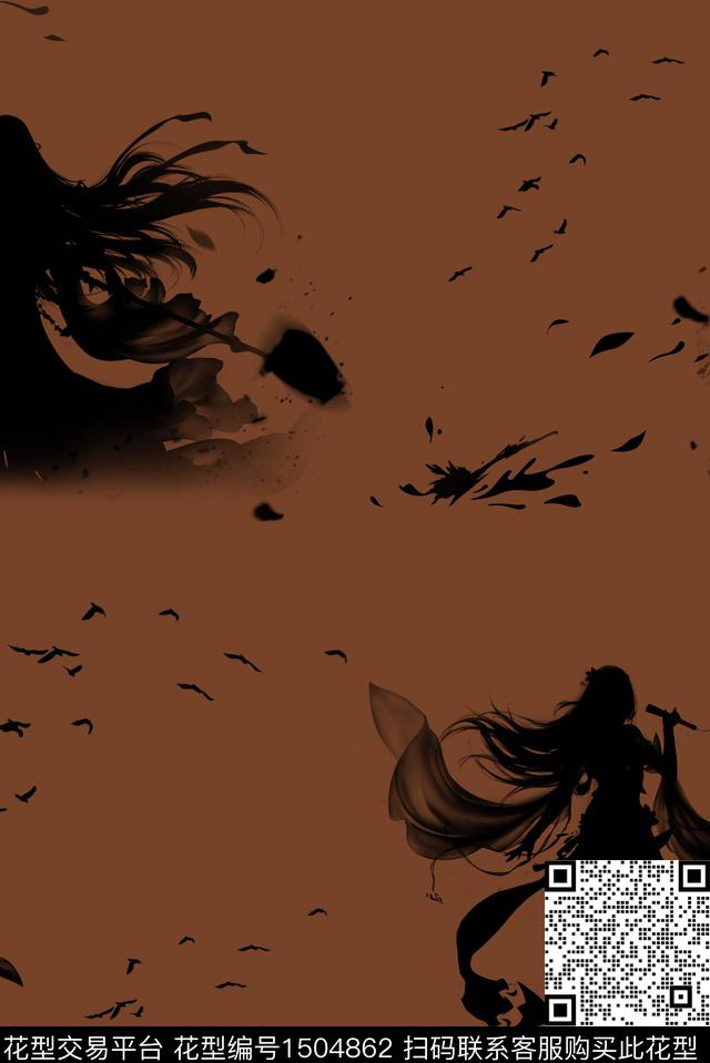 武侠柔情仙气数码印花华亿平台下载（图片编号: 1504862） - 瓦栏（Walan）