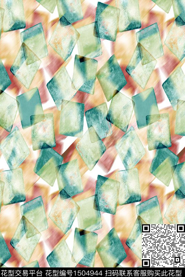 炫彩水彩肌理数码印花华亿平台下载（图片编号: 1504944） - 瓦栏（Walan）