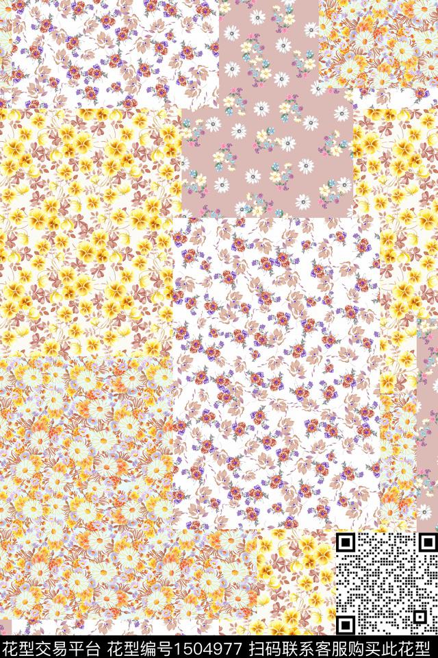 民族风花卉小清新数码印花华亿平台下载（图片编号: 1504977） - 瓦栏（Walan）