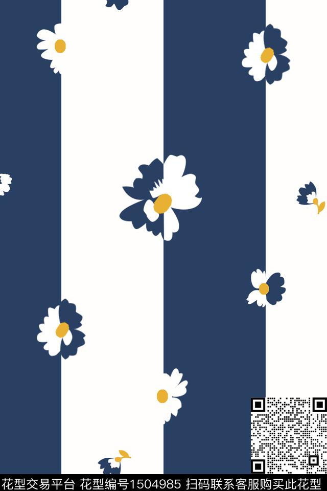 花卉花瓣小清新数码印花华亿平台下载（图片编号: 1504985） - 瓦栏（Walan）