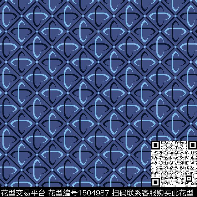 几何复古大牌风传统印花华亿平台下载（图片编号: 1504987） - 瓦栏（Walan）