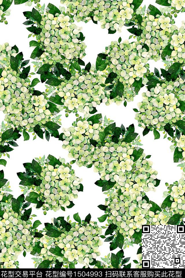 小清新手绘小碎花小碎花数码印花华亿平台下载（图片编号: 1504993） - 瓦栏（Walan）