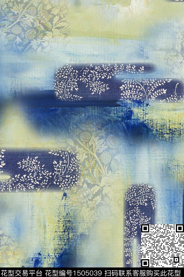 民族风花纹苎麻数码印花华亿平台下载（图片编号: 1505039） - 瓦栏（Walan）