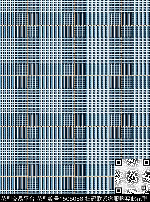 大牌风格子高级感数码印花华亿平台下载（图片编号: 1505056） - 瓦栏（Walan）