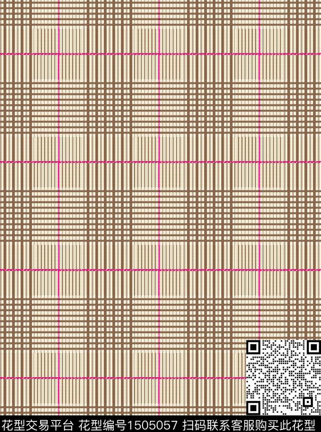 大牌风格子高级感数码印花华亿平台下载（图片编号: 1505057） - 瓦栏（Walan）