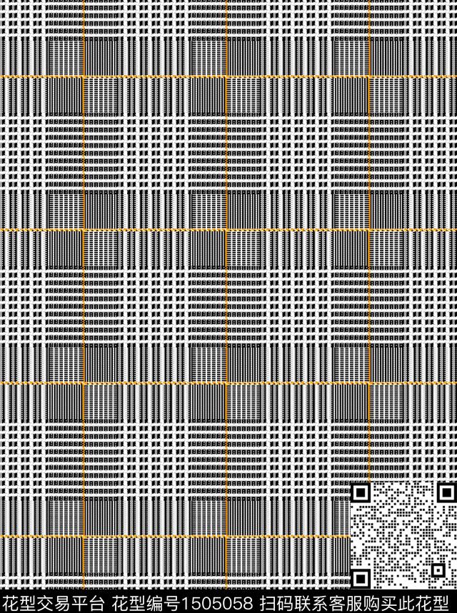 大牌风格子高级感数码印花华亿平台下载（图片编号: 1505058） - 瓦栏（Walan）