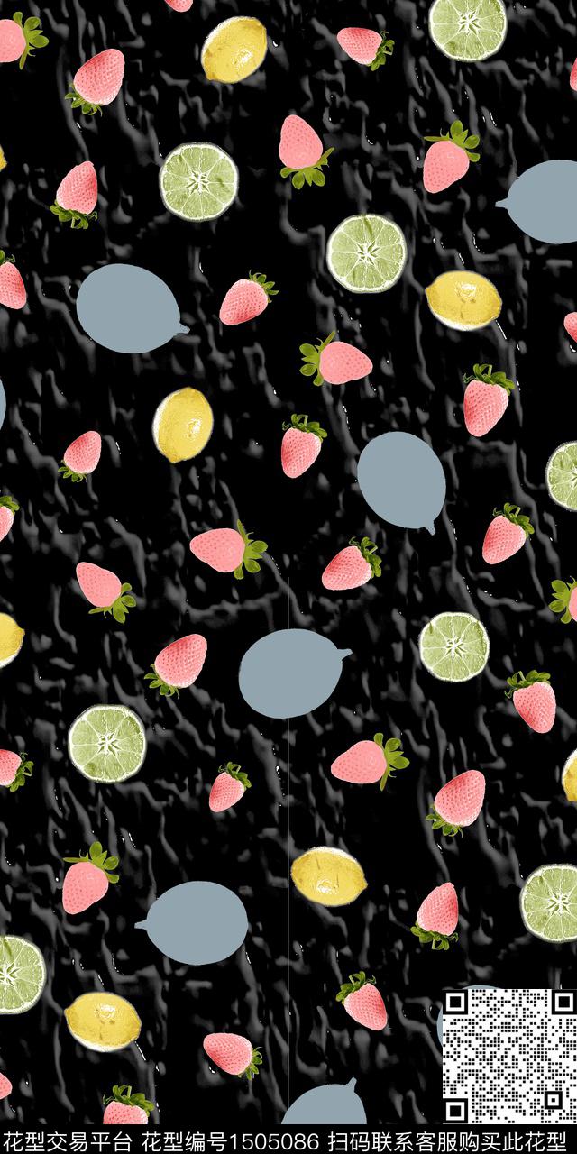 柠檬水果可爱数码印花华亿平台下载（图片编号: 1505086） - 瓦栏（Walan）