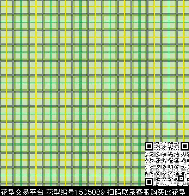 线条大牌风格子数码印花华亿平台下载（图片编号: 1505089） - 瓦栏（Walan）