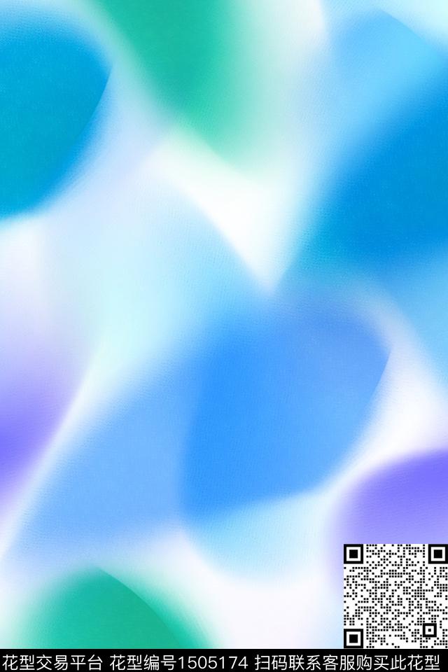 肌理抽象真丝数码印花华亿平台下载（图片编号: 1505174） - 瓦栏（Walan）