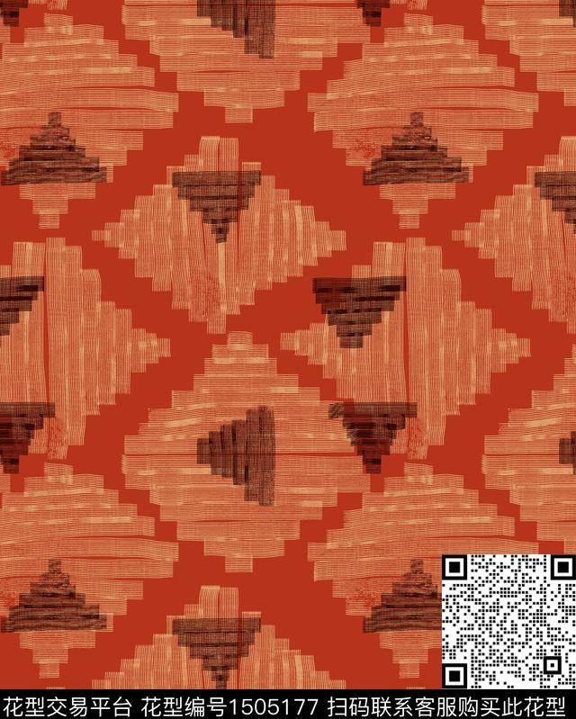 肌理几何女装传统印花华亿平台下载（图片编号: 1505177） - 瓦栏（Walan）