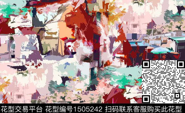 大牌风抽象高级感数码印花华亿平台下载（图片编号: 1505242） - 瓦栏（Walan）