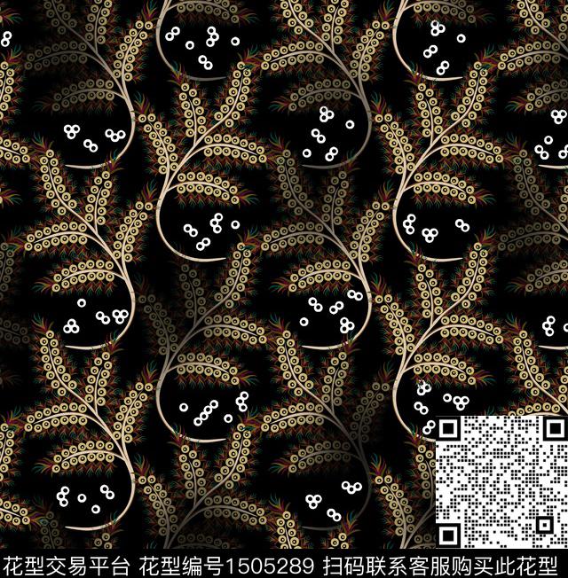 连衣裙女装花卉数码印花华亿平台下载（图片编号: 1505289） - 瓦栏（Walan）