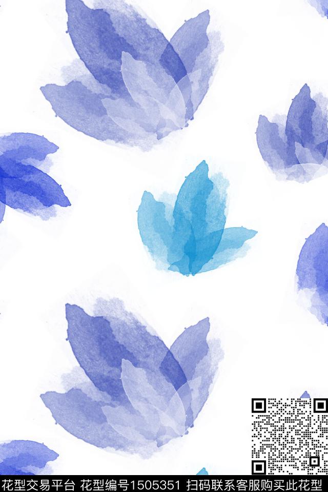 笔触花卉小碎花传统印花华亿平台下载（图片编号: 1505351） - 瓦栏（Walan）