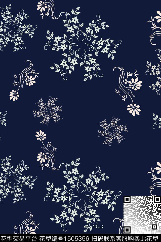 民族风花卉小碎花传统印花华亿平台下载（图片编号: 1505356） - 瓦栏（Walan）