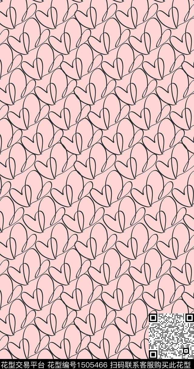 爱心女装抽象传统印花华亿平台下载（图片编号: 1505466） - 瓦栏（Walan）