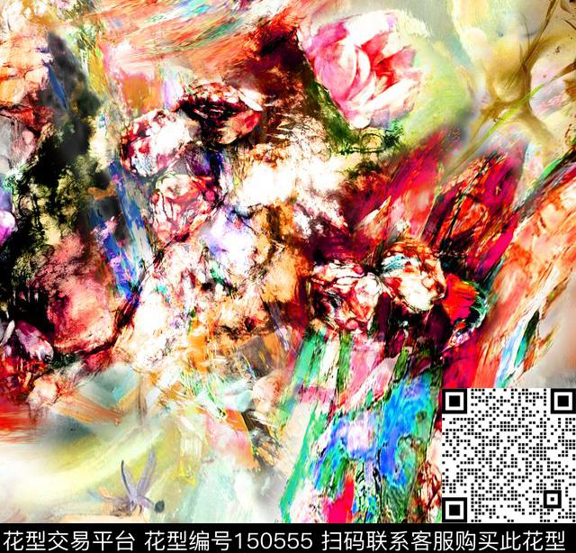 珠宝五彩大理石纹数码印花华亿平台下载（图片编号: 150555） - 瓦栏（Walan）