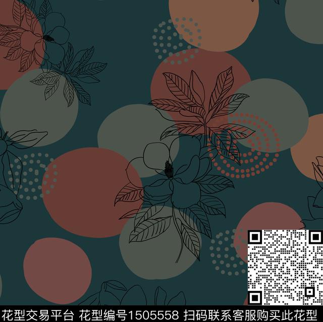 玉兰花香云纱真丝传统印花华亿平台下载（图片编号: 1505558） - 瓦栏（Walan）