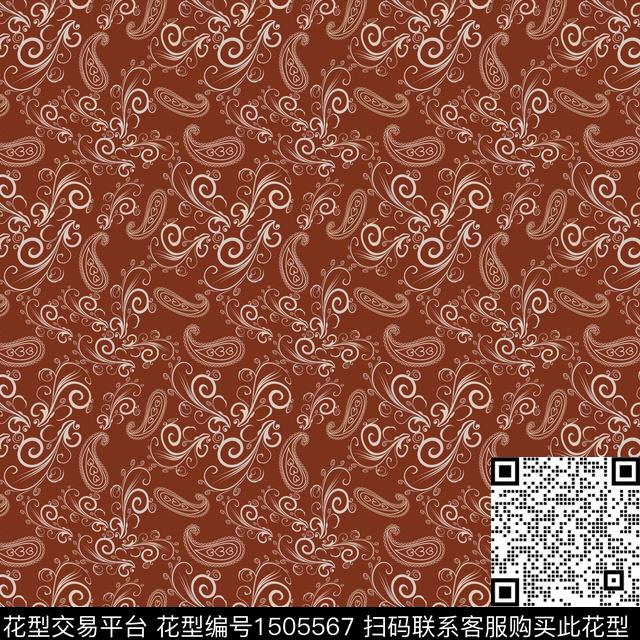 民族风古典花纹佩斯里传统印花华亿平台下载（图片编号: 1505567） - 瓦栏（Walan）