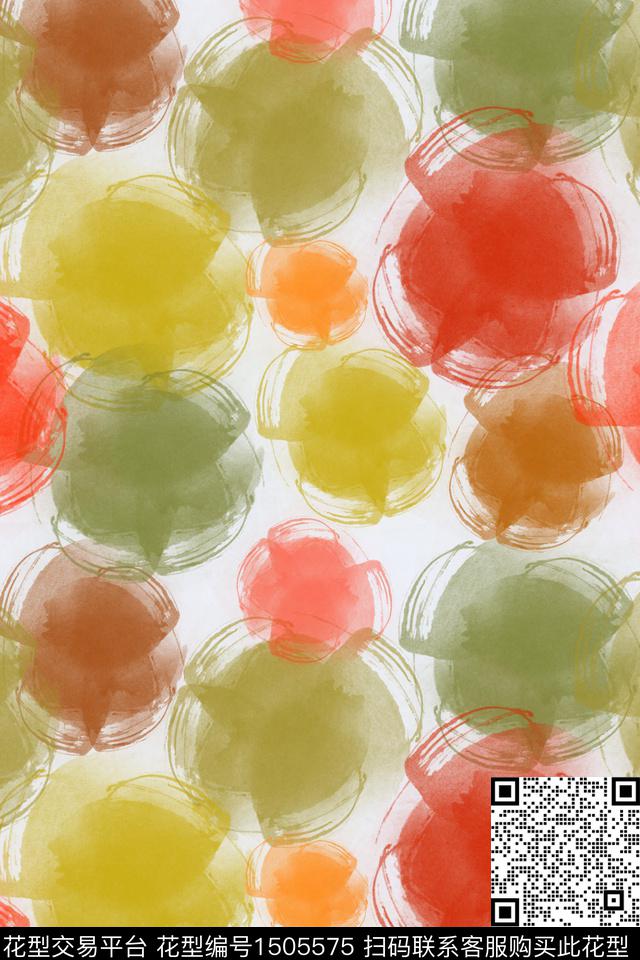 笔触趣味童装数码印花华亿平台下载（图片编号: 1505575） - 瓦栏（Walan）