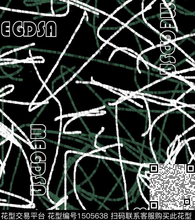 字母格子几何数码印花华亿平台下载（图片编号: 1505638） - 瓦栏（Walan）