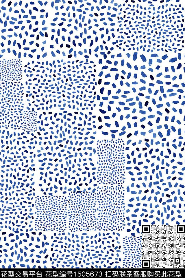 小清新真丝波点数码印花华亿平台下载（图片编号: 1505673） - 瓦栏（Walan）