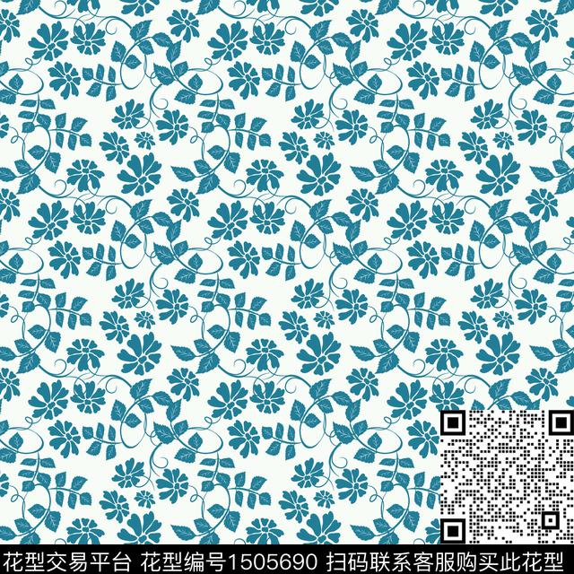 传统纹样民族风小碎花传统印花华亿平台下载（图片编号: 1505690） - 瓦栏（Walan）