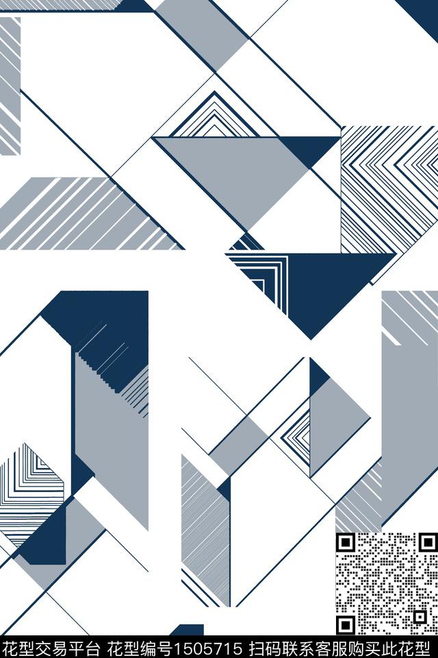几何肌理抽象数码印花华亿平台下载（图片编号: 1505715） - 瓦栏（Walan）