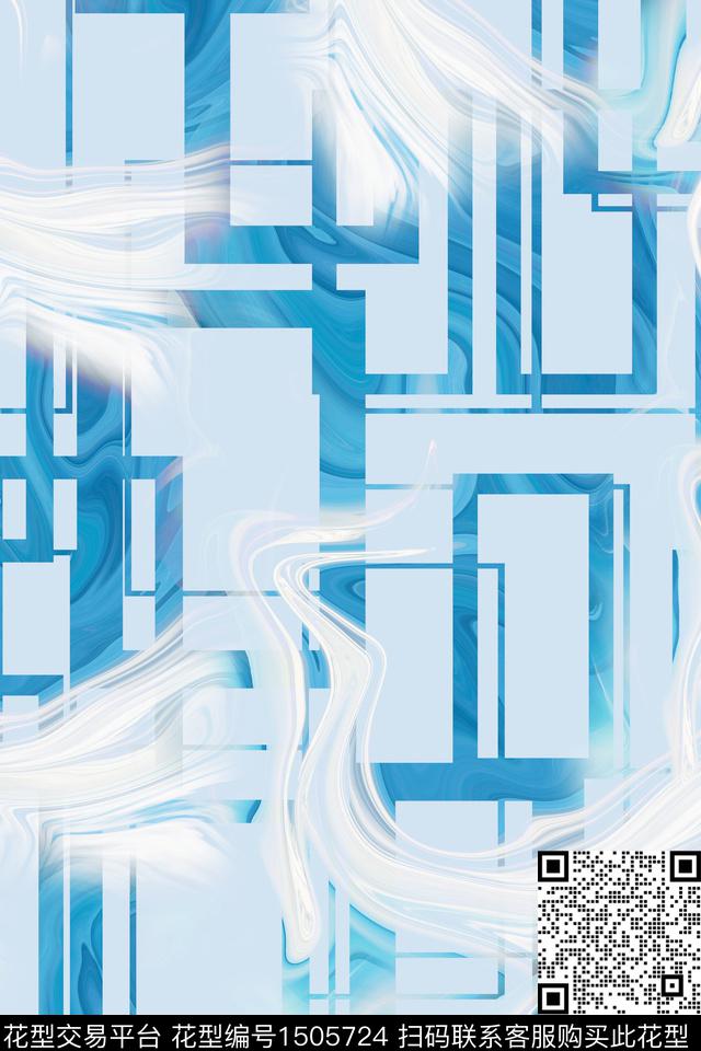 几何肌理抽象数码印花华亿平台下载（图片编号: 1505724） - 瓦栏（Walan）